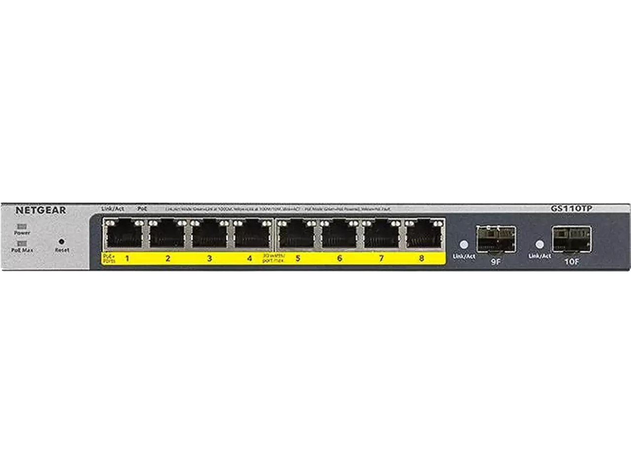 NETGEAR GS110TP-300EUS SMART SWITCH Standalone 10xRJ45 grey managed ...